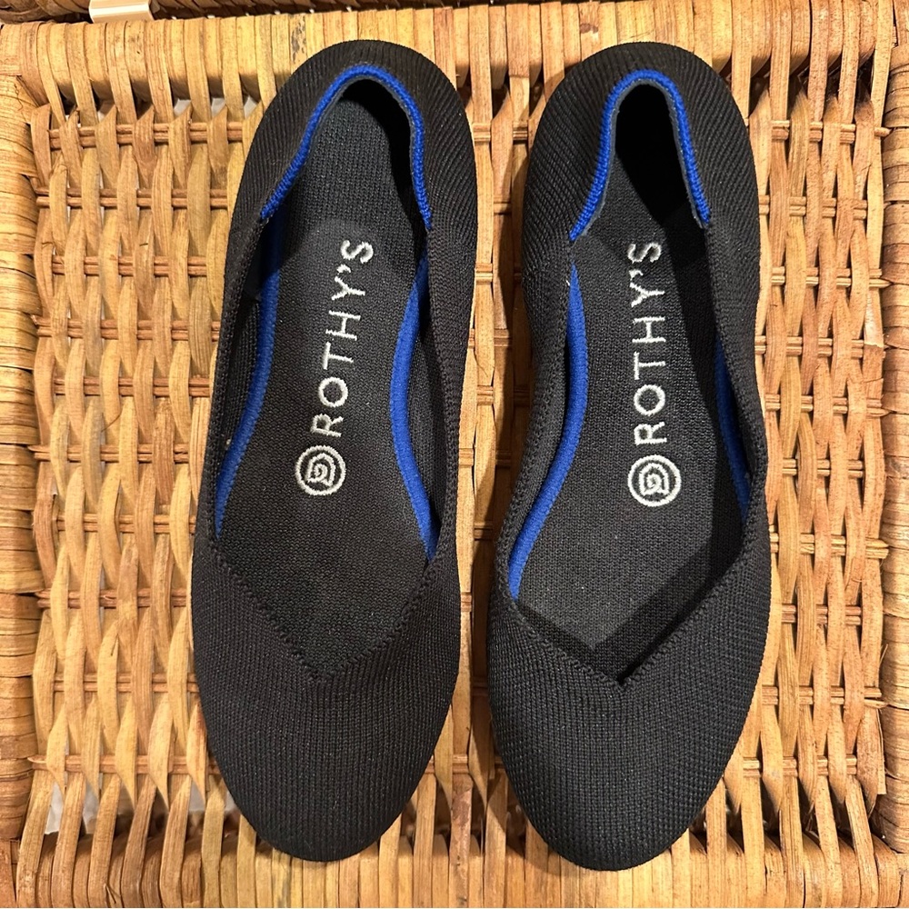Rothy's Black and Blue Flats